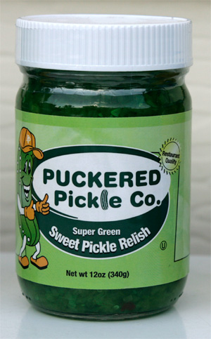 Puckered Pickle Co. Super Green Sweet Pickle Relish