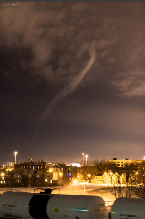 winter waterspout - photo by Nick Ulivieri